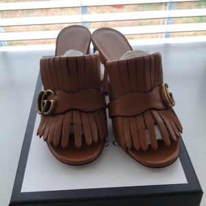 Gucci Marmont  Fringe Mule